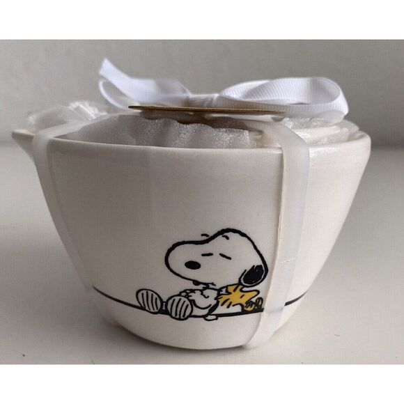 Rae Dunn Peanuts Snoopy And Woodstock 4 Different Designs Measuring Cups NEW - Picture 1 of 9
